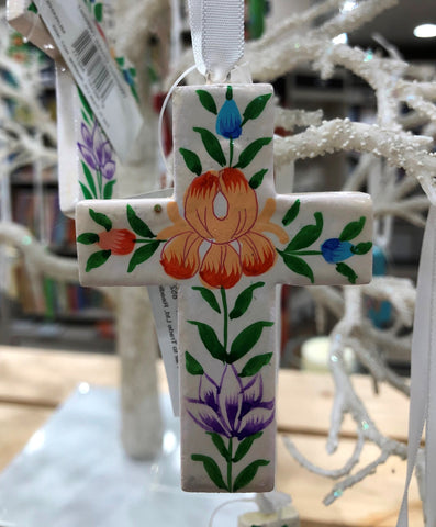 Hand Painted, Fairly Traded, Hanging cross
