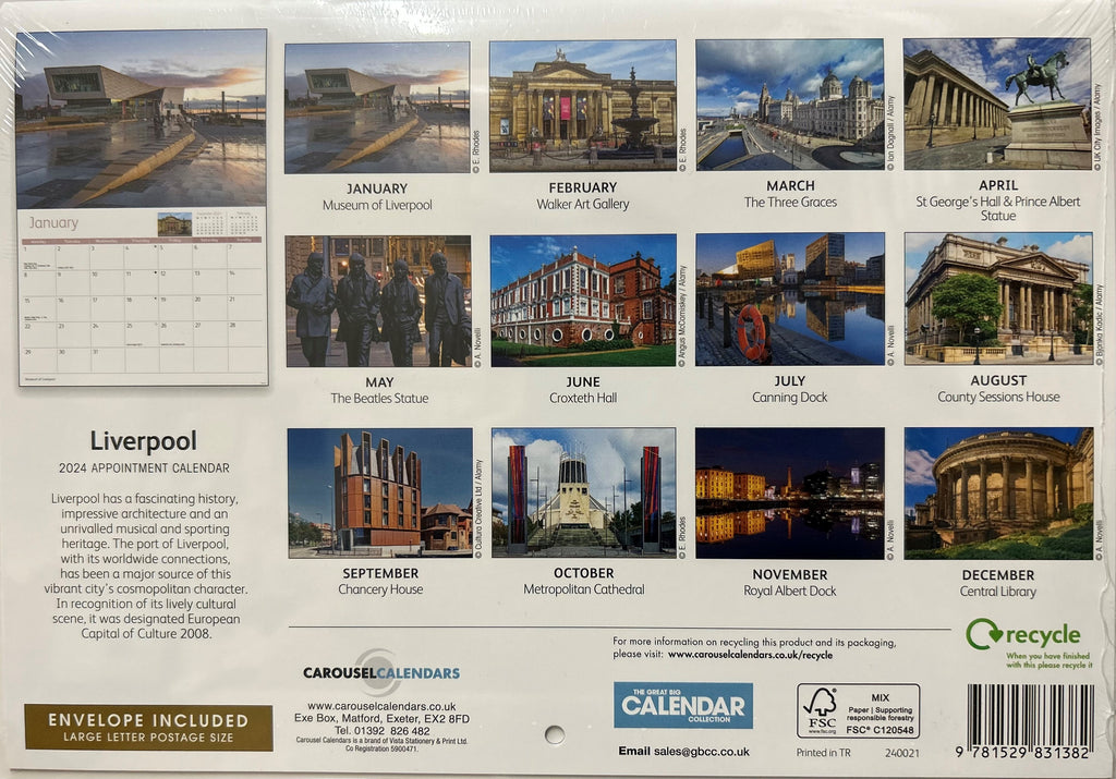 2024 - Liverpool - A4 Calendar