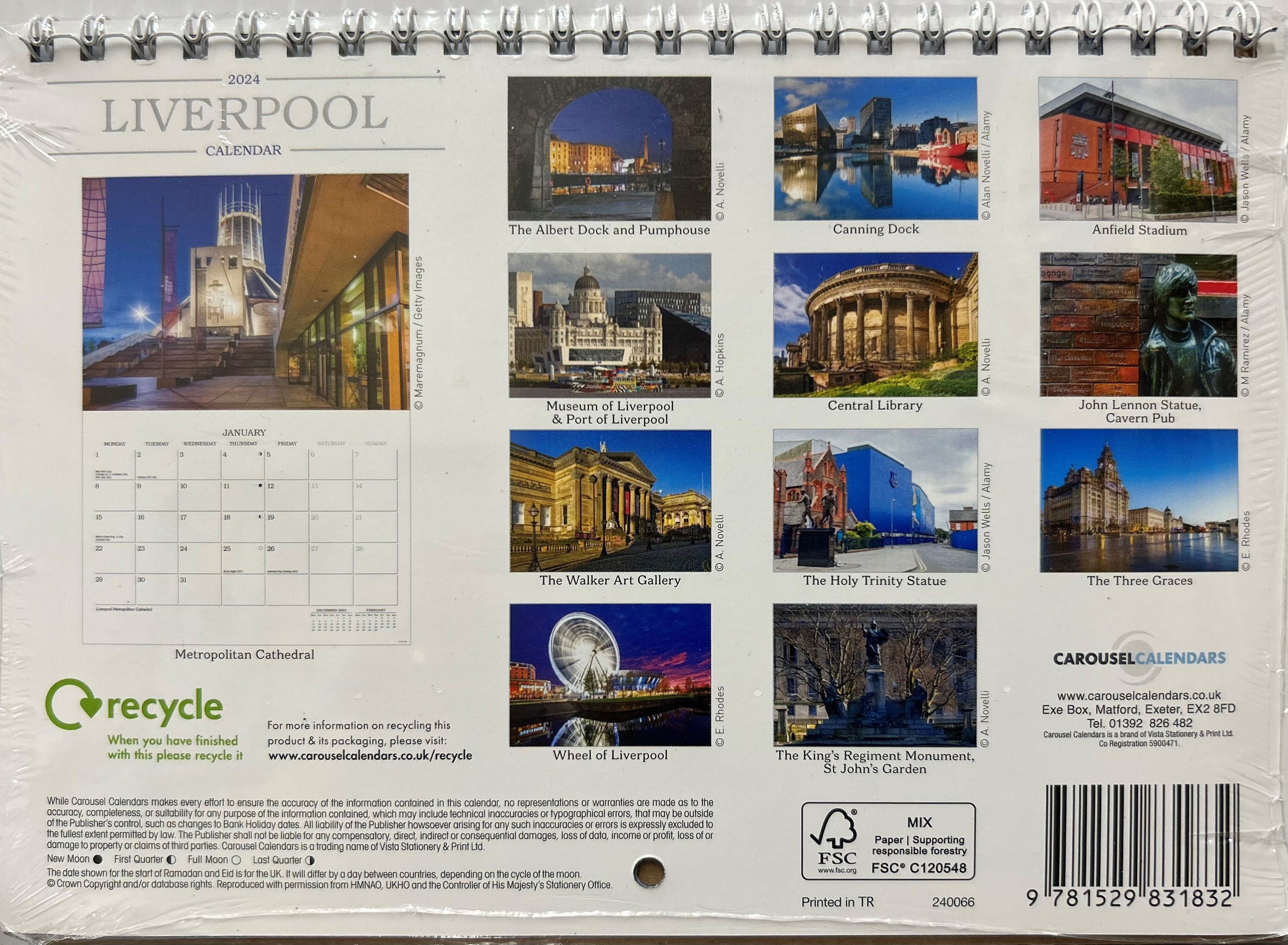 2024 Liverpool A5 Calendar Liverpool Cathedral 2024 liverpool a5 calendar liverpool cathedral