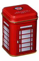 Telephone Box Tin of Loose Leaf English Tea