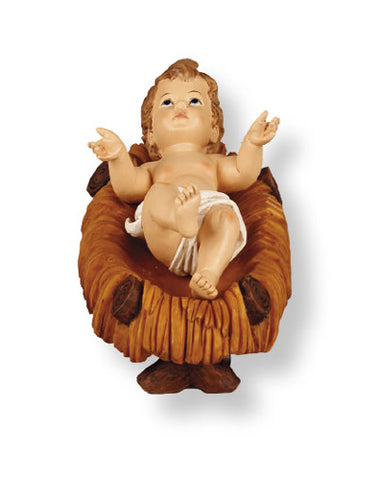 Handpainted Baby Jesus in Manger