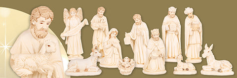 11 Figure Traditional Resin Nativity