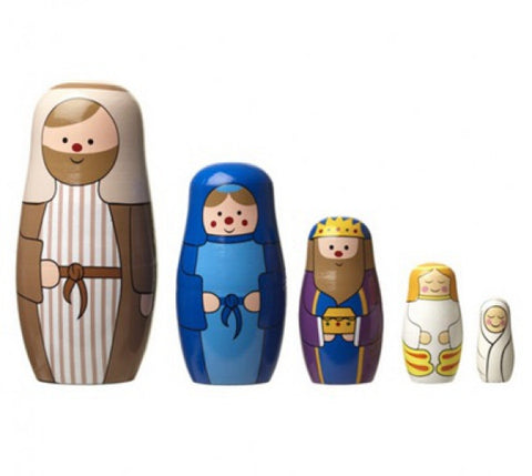 Wooden Nesting Nativity Set - Nativity set 