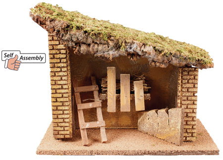 Sloped Wooden Nativity Shed