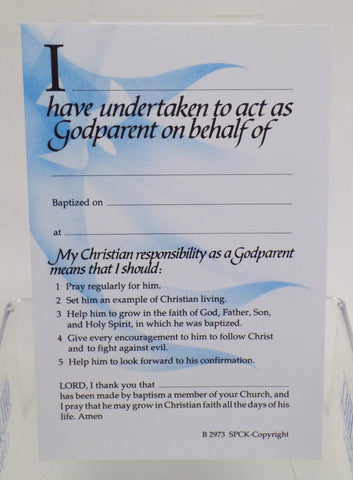 Godparent card