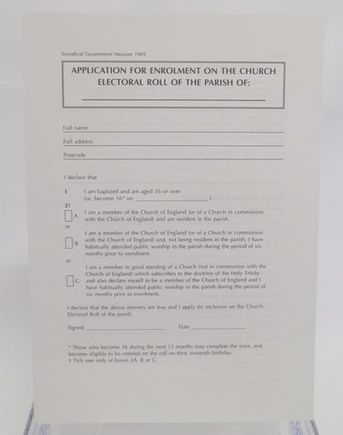 electoral roll application forms