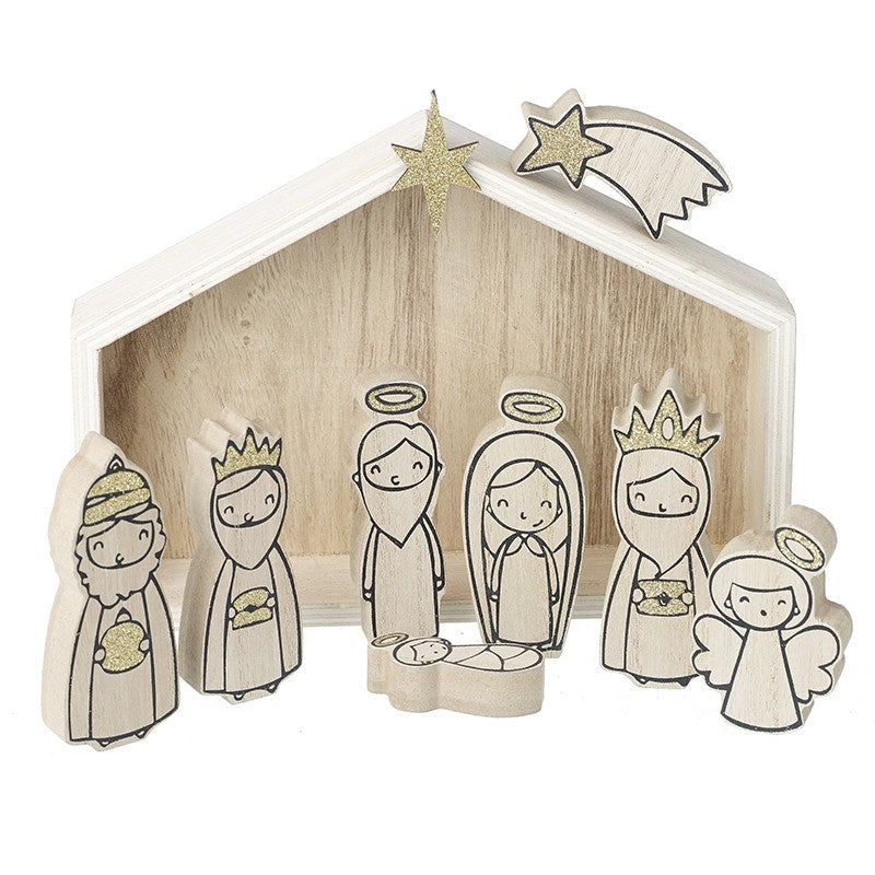 Wooden Nativity Set