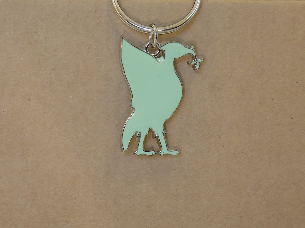 Liver bird keyring green