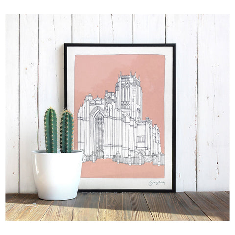 Grace Emily Unmounted Liverpool Cathedral Print - 30 x 40