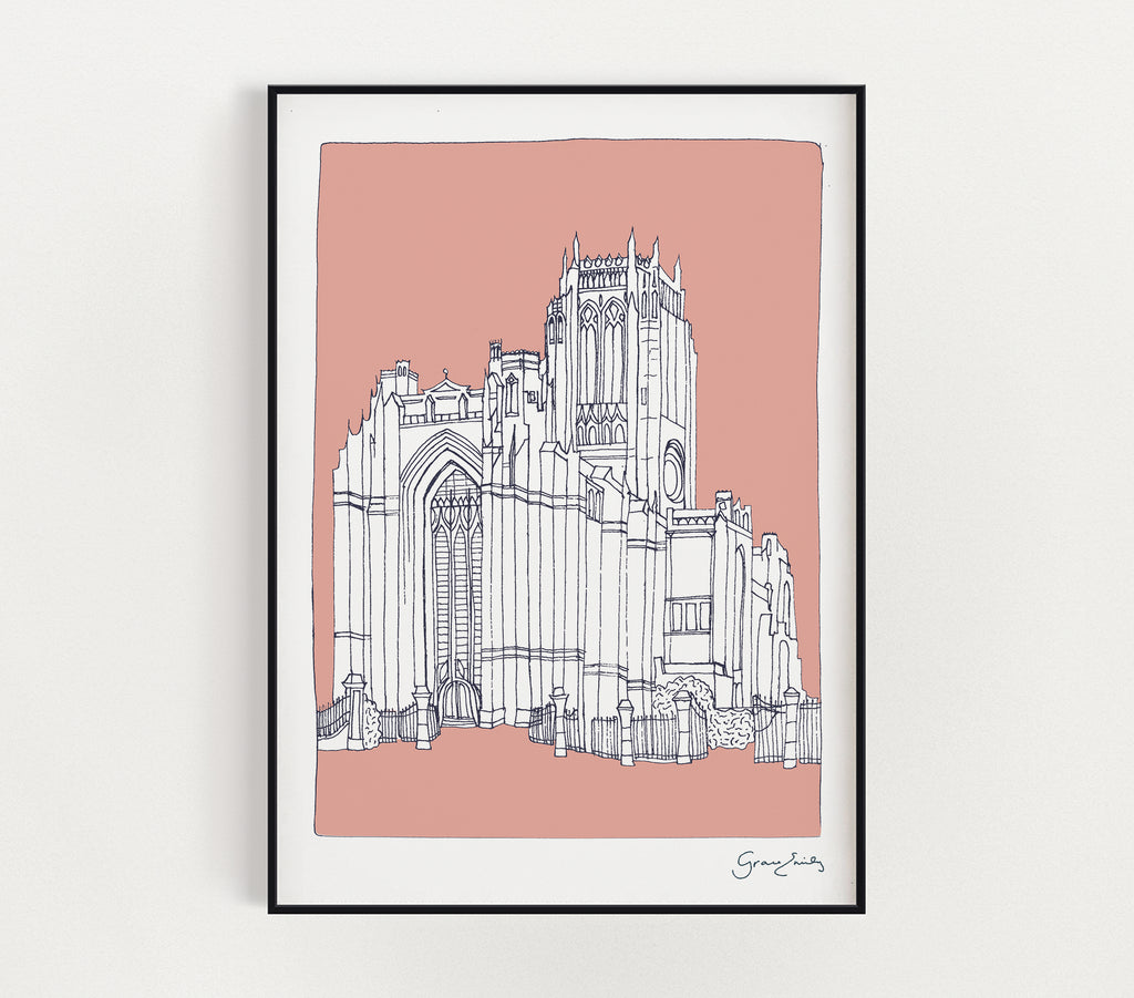 Grace Emily Unmounted Liverpool Cathedral Print - 30 x 40