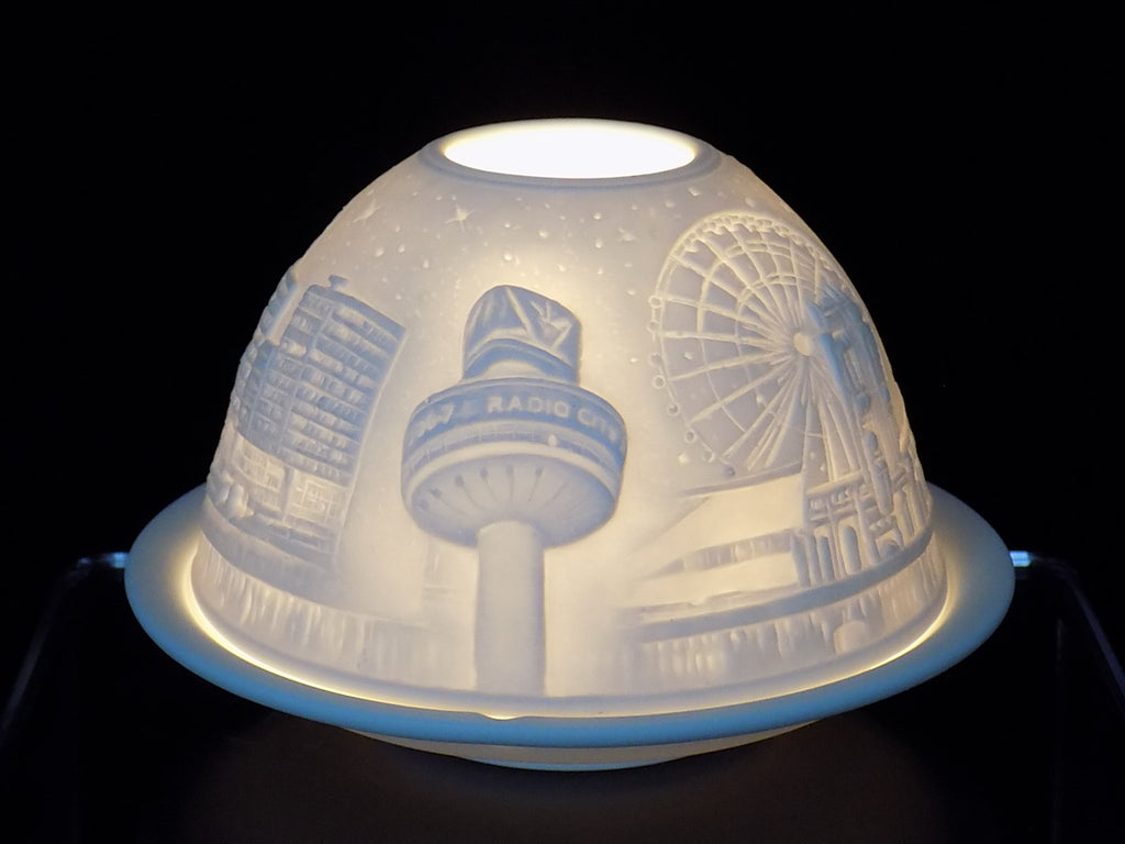 liverpool ceramic tea light holder