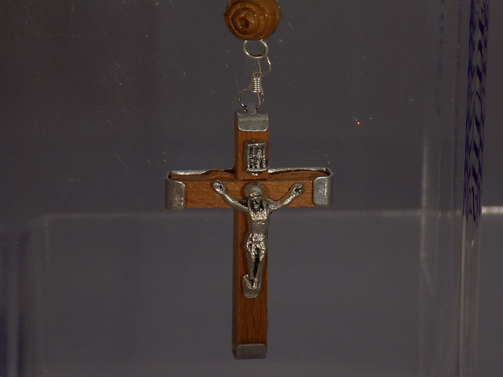 Olivewood Rosary with Engraved Beads