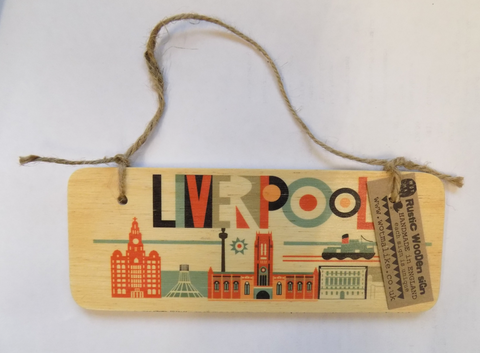 Liverpool Cathedral Rustic Wooden Plaque
