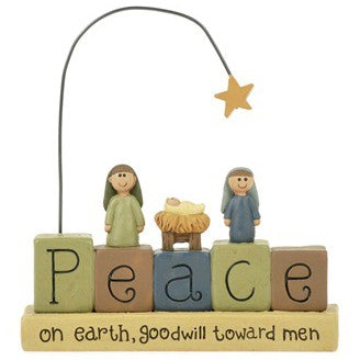 'Peace on Earth' Nativity Sign